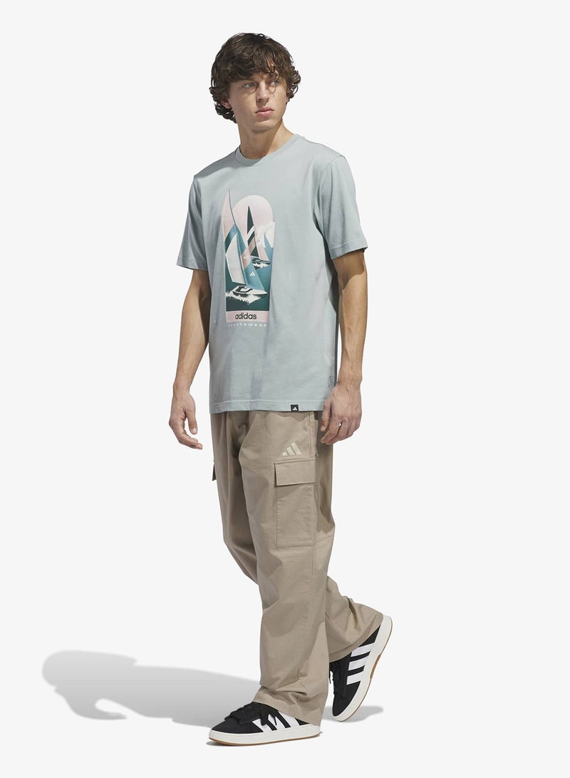 اديداس تيشيرت صيفي بطبعة إبحار - Image 5